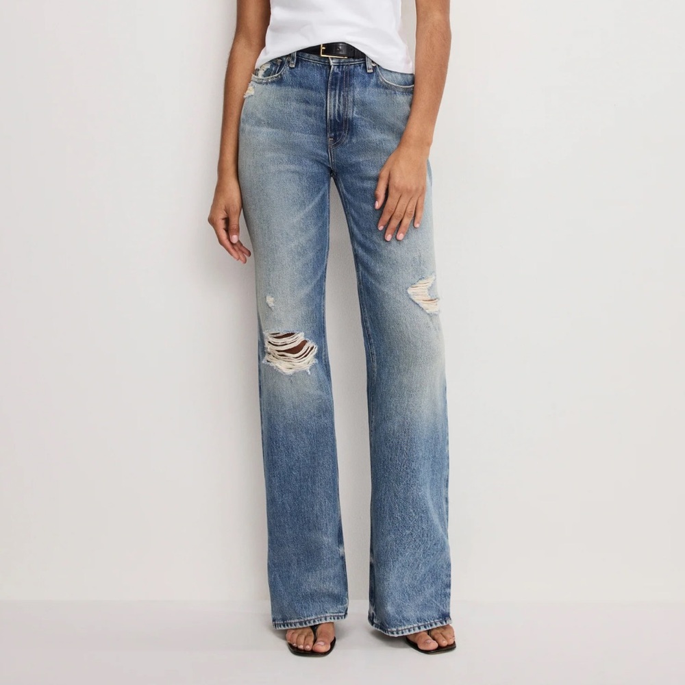 NWT Good American Khloe Jean Light Blue indigo 1017